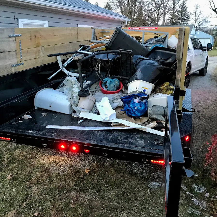 Roll-off dumpster delivered to a residential driveway in McGregor